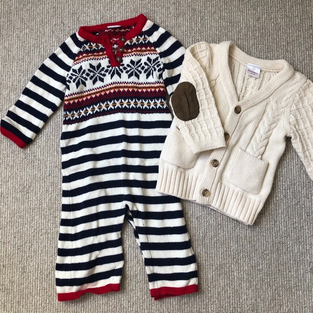 Hanna Andersson Size 80 (18-24M) Sweater Set